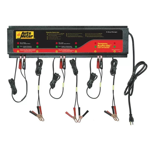 Autometer AGM Optimized Smart Battery Charger - 6 Channel | Universal (BUSPRO-662)
