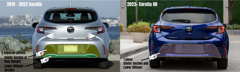 Remark R.M.K Design Carbon Rear Bumper Center Section | 2019+ Toyota Corolla Hatchback (RMK-05-EC01T-01C)