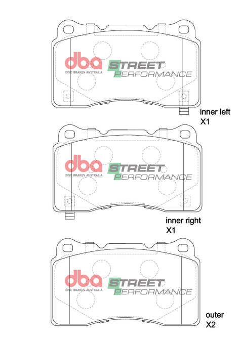 DBA (Disc Brakes Austrailia) SP Performance Front Brake Pads | 2023+ Honda Civic Type-R (DB1695SP)