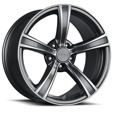 Drag Wheels DR72 Gunmetal Gray w/ Machined Spoke Edges 18x9.5 | 5x112 (DR721895214566GMM)