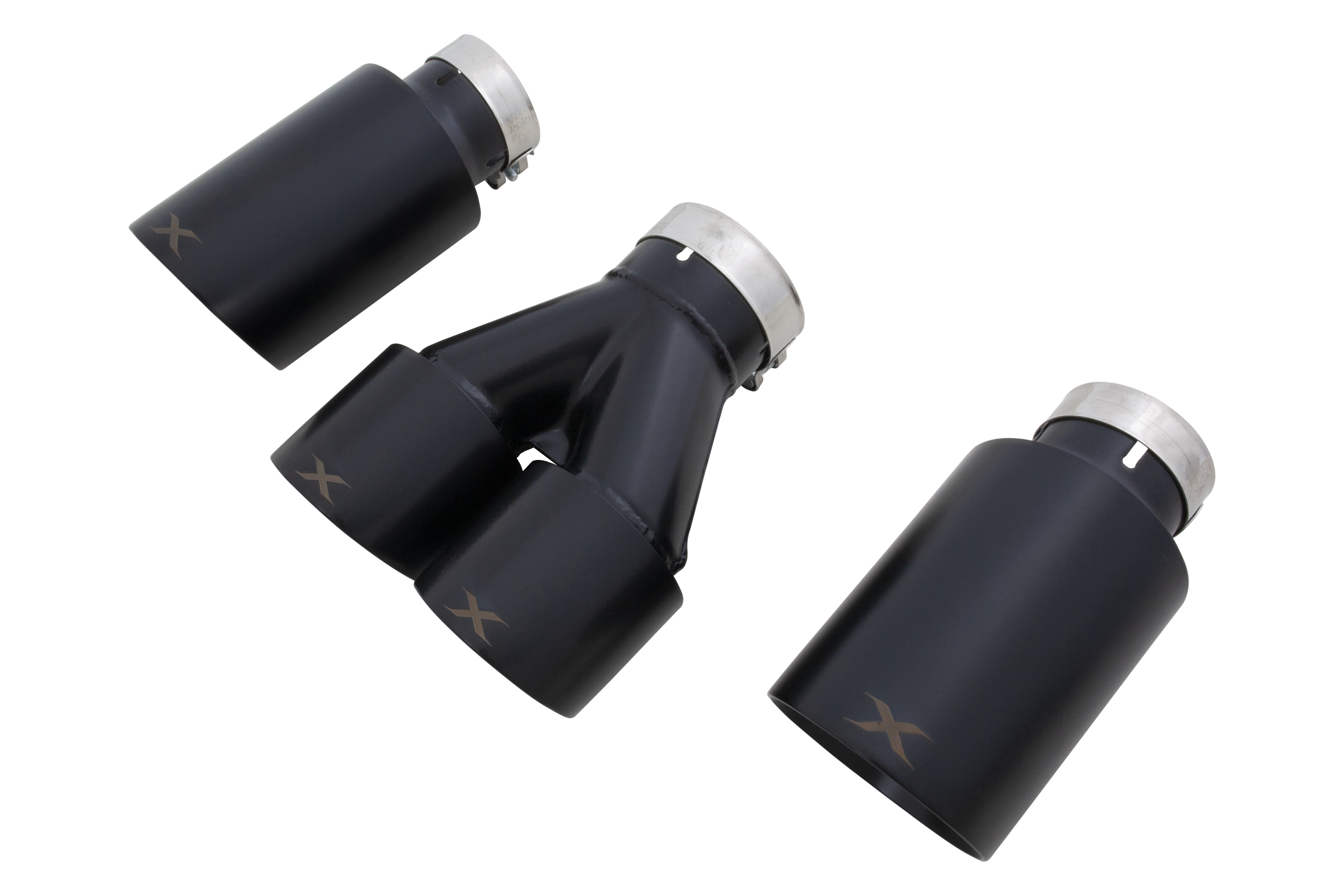 Varex Muffler / XForce Exhaust XForce Matte Black Exhaust Tip Set | 2023+ Toyota GR Corolla (ESTCGTIPSBK)
