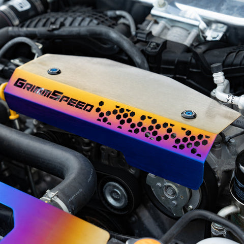 GrimmSpeed Titanium Pulley Cover | 2022+ Subaru WRX / 2019+ Subaru Ascent (GRM113086TI)