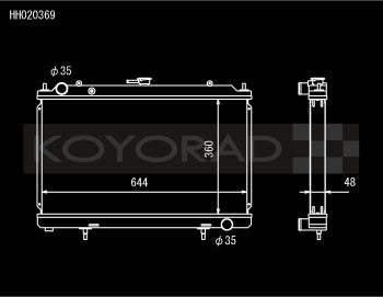 Koyo Aluminum Racing Radiator | 1995-2002 Nissan Silvia S14 / S15 (HH020369)