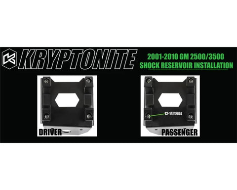 Kryptonite 50mm Diameter Death Grip Front Shock Reservoir Mount Kit |  KRSM10-50