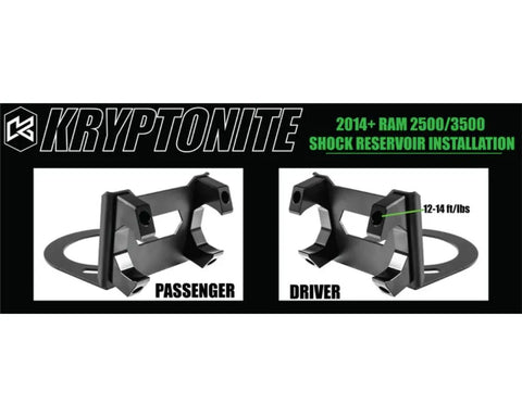 Kryptonite 65mm Diameter Death Grip Front Shock Reservoir Mount Kit |  KRSM14-65