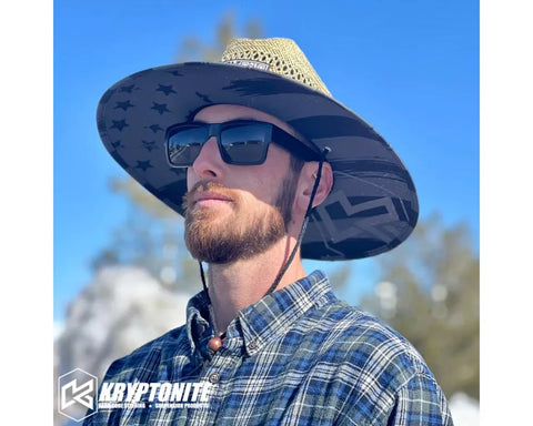Kryptonite Graphic Straw Hat |  STRAWQR2