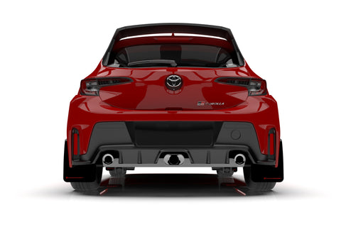 RallyArmor UR Black Mud Flap w/ Grey Logo | 2023+ Toyota GR Corolla (MF89-UR-BLK-DGRY)