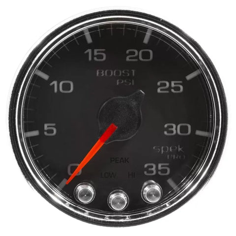 Autometer 2-1/16" 0-35 PSI SPEK-PRO Boost Gauge Black/Chrome | Universal (P30331)