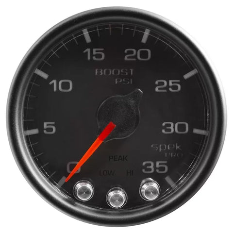 Autometer 2-1/16" 0-35 PSI SPEK-PRO Boost Gauge Black/Black | Universal (P30332)
