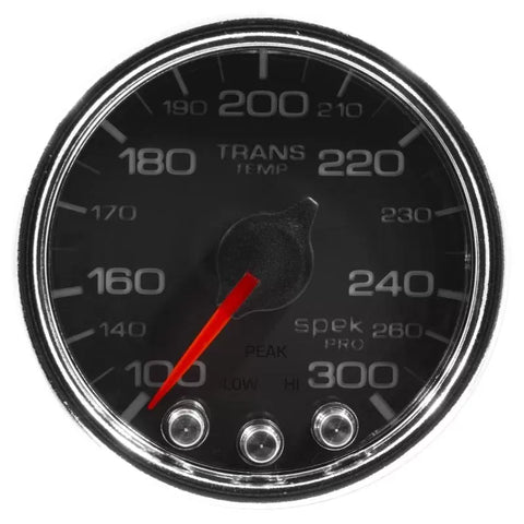 Autometer 2-1/16" 100-300 °F SPEK-PRO Transmission Temp Gauge Black/Chrome | Universal (P34231)