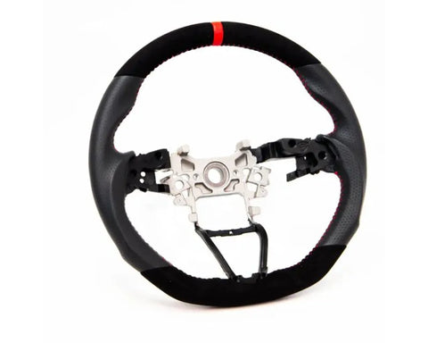 PRL Motorsports Leather and Suede Steering Wheel w/ Red Stitching (PRL1.1011.1.RED)
