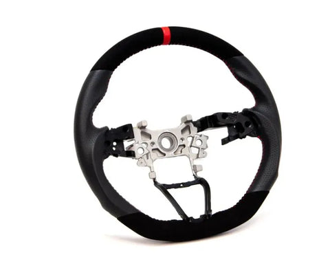 PRL Motorsports Carbon and Suede Steering Wheel w/ Red Stitching (PRL1.1011.2.RED)