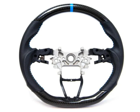 PRL Motorsports Carbon and Leather Steering Wheel w/ Blue Stitching (PRL1.1011.3.BLU)