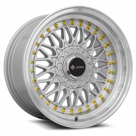 Vors Wheels VR3 Silver w/ Machined Lip 15x8 | 4x100/4x114.3 (VR0315808H20S)
