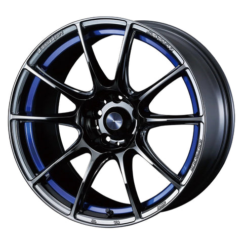 WedsSport SA-25R Black Chrome with a Blue Undercut (Blue Light Chrome II) 18x9.5 | 5x114.3 (73753)