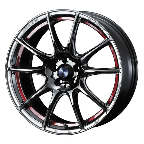 WedsSport SA-25R Black Chrome with a Red Undercut (Red Light Chrome) 18x8 | 5x114.3 (73852)