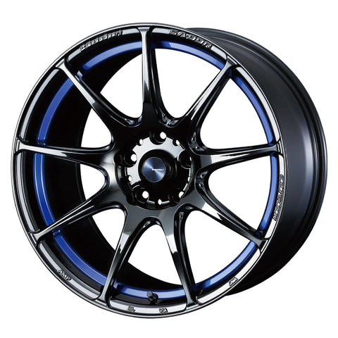 WedsSport SA-99R Black Chrome with a Blue Undercut (Blue Light Chrome II) 18x7.5 | 5x114.3 (73903)