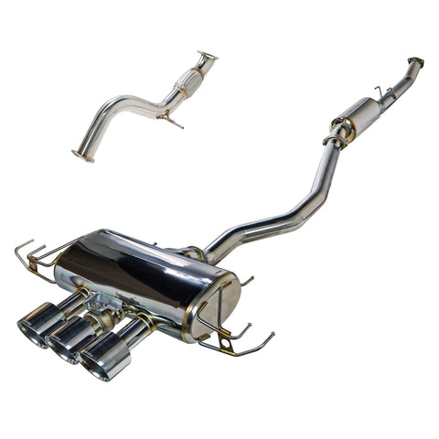 Remark Sports Touring Q-Spec Triple Tip Catback & Front Pipe | 2023+ Honda Civic Type-R (RK-C3076H-09Q)