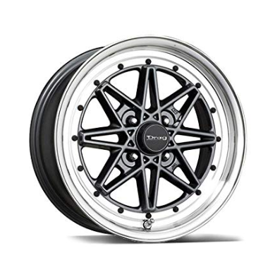 Drag Wheels DR20 Gloss Black w/ Machined Lip 15x7 | 4x114.3 (DR2015715073GB)