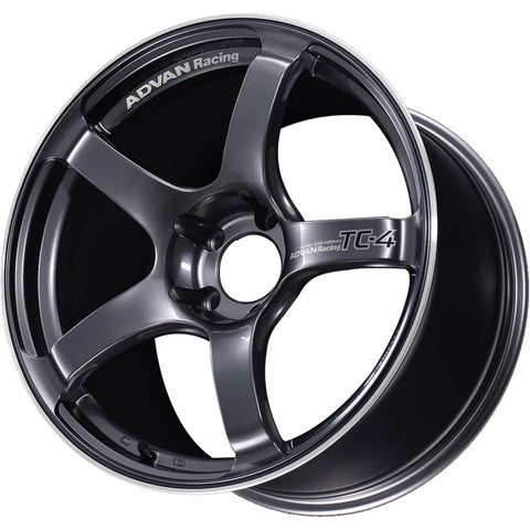 Advan Racing TC4 Racing Gunmetallic w/ Machined Outer Lip Ring 18x10.5 | 5x114.3 (YAD8L15EGMR)
