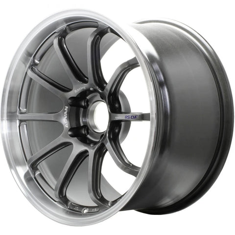 Advan Racing RS-DF Progressive Racing Hyperblack w/ Machined Lip 18x12 | 5x114.3 (YAS8O25EHB)