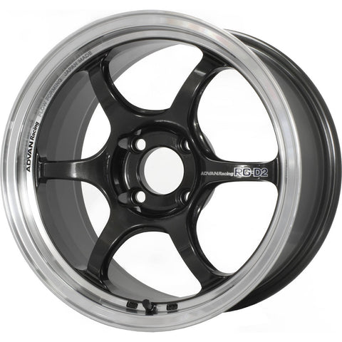 Advan Racing RG-D2 Gunmetallic Blac w/ Machined Lip 18x9.5 | 5x114.3 (YAT8J22EMBG)
