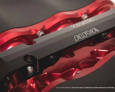 AMS Performance Intake Manifold w/Cast Aluminum Plenums & Standard Fuel Rail (6 injectors) | 2009-2024 Nissan GT-R (ALP.07.08.0101-57)