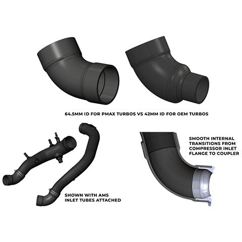 AMS Turbo Inlet Tube Couplers for Garrett Powermax Turbos | 2017-2020 Ford F-150 3.5T and 2017-2020 Ford F-150 Raptor (AMS.32.08.0002-1)