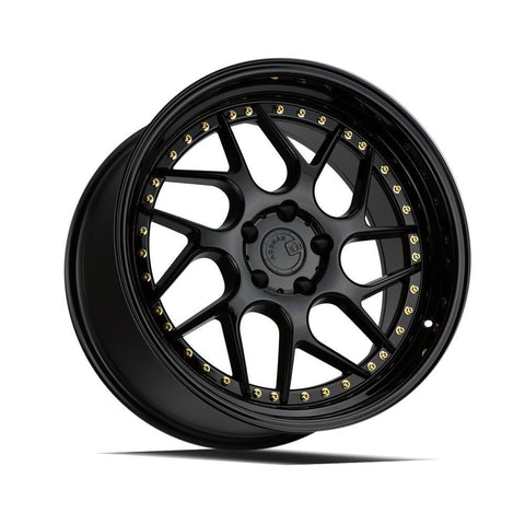 AodHan Wheels DS01 Gloss Black w/ Gold Rivets 18x9.5 | 5x114.3 (DS118955114315GBGR)