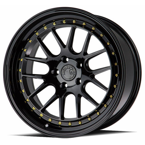 AodHan Wheels DS06 Gloss Black w/ Gold Rivets 18x9.5 | 5x114.3 (DS61895511415GB)