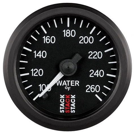 AutoMeter Stack 52mm 100-260 Deg F 1/8in NPTF Male Pro Stepper Motor Water Temp Gauge (ST3308)