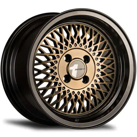 AVID1 AV18 Black with Bronze Spoke Faces 15x8 | 4x100 (AV1815804C25BZ)