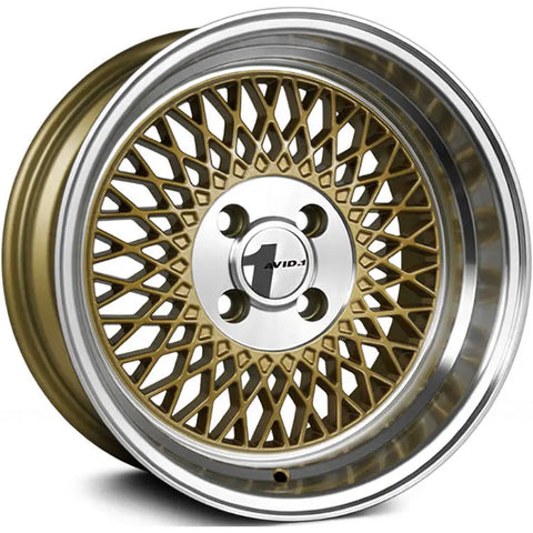 AVID1 AV18 Gold w/ Machined Lip 15x8 | 4x100 (AV1815804C25GD)
