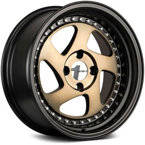 AVID1 AV19 Black w/ Bronze Spoke Faces 15x8 | 4x100 (AV1915804C25BZ)