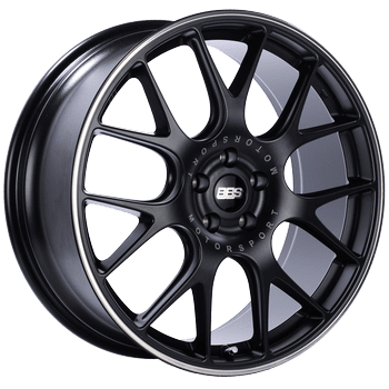 BBS Wheels CHR Satin Black w/ Polished Outer Lip Ring 20x10 | 5x112 (CH149BPO)