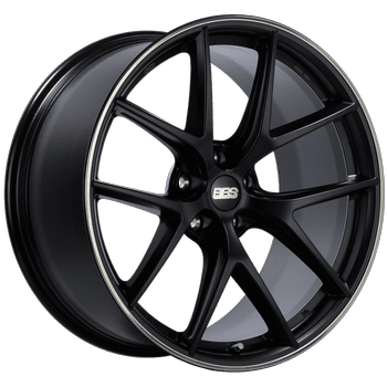 BBS Wheels CIR Satin Black w/ Polished Outer Lip Ring 20x10.5 | 5x114.3 (CI0403BPO)