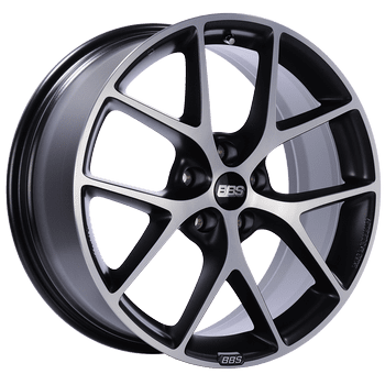 BBS Wheels SR Satin Black w/ Diamond Cut Machined Spoke Faces 19x8.5 | 5x112 (SR028VGPK)