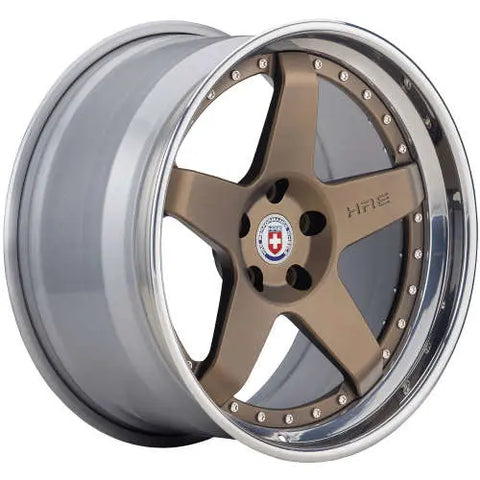 HRE Performance Wheels C105 Satin Bronze Center w/ Polished Clear Outer & Gloss Silver Inner 20x10 | 5x114.3 (C105-201051144003SB)