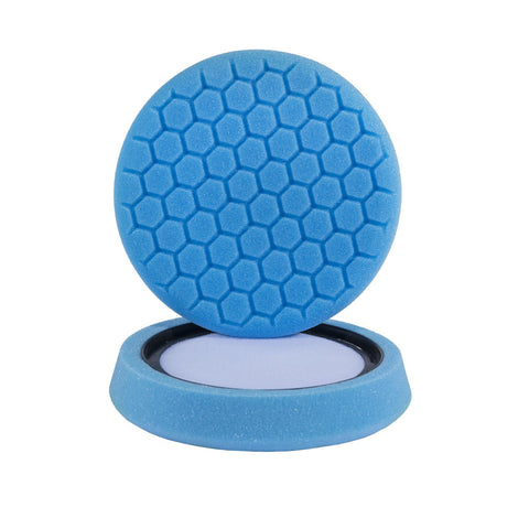 Chemical Guys 7.5"  Self-Centered Hex-Logic Light Cleaning Glazes and Gloss Enhancing Pad Blue  | Universal (BUFX_105HEX)