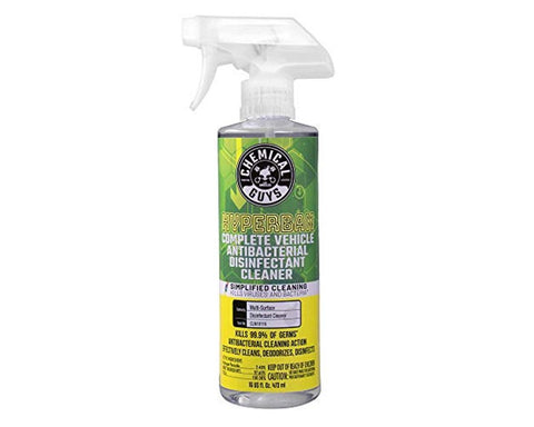 Chemical Guys Hyperban Complete Vehicle Antibacterial Disinfectant Cleaner | Universal (CLN10116)
