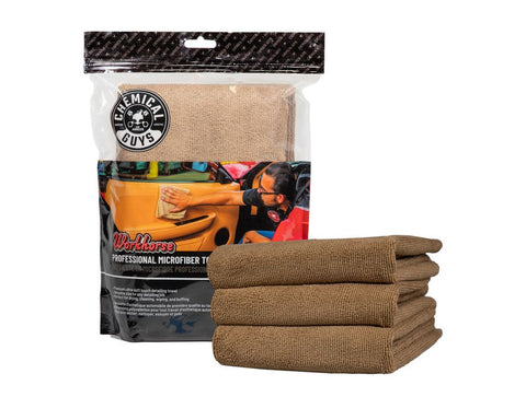 Chemical Guys 16" x 16" Tan Workhorse Professional Microfiber Towel | Universal (MIC34403)