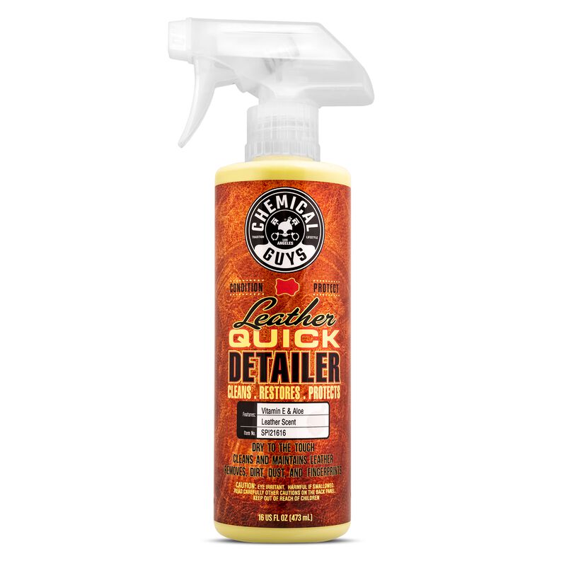 Chemical Guys Leather Quick Detailer Matte Finish Leather Care Spray (16  Fl. Oz.) SPI21616