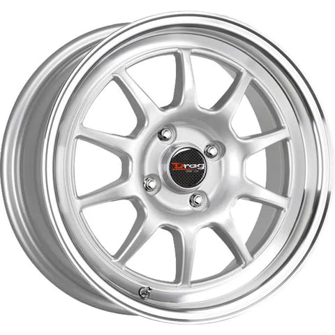 Drag Wheels DR16 Silver w/ Machined Lip 15x8.25 | 4x100 (DR161582262573W)