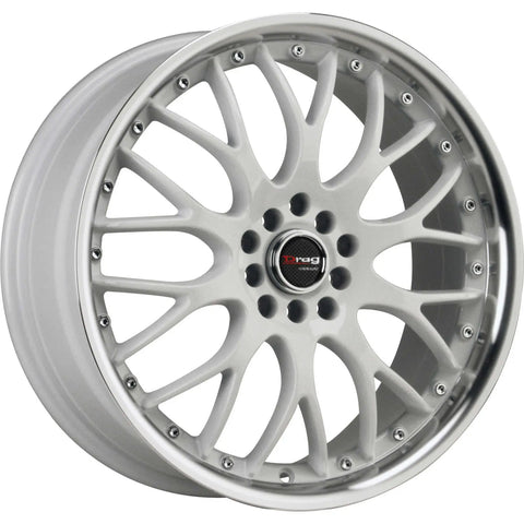Drag Wheels DR19 White w/ Machined Lip 17x7.5 | 5x100/5x114.3 (DR191775054573W)