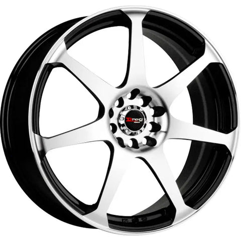 Drag Wheels DR33 Black w/ Machined Spoke Faces 18x7.5 | 5x100/5x114.3 (DR331875054573GBM)