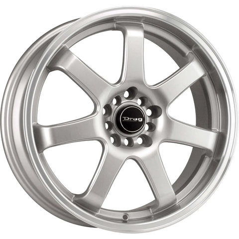 Drag Wheels DR35 Silver w/ Machined Lip 18x7.5 | 5x100/5x114.3 (DR351875054573S)