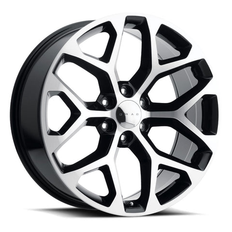 Drag Wheels DR78 Gloss Black w/ Machined Spoke Faces & Outer Lip Ring 22x9 | 6x139.7 (DR78229032478GBM)
