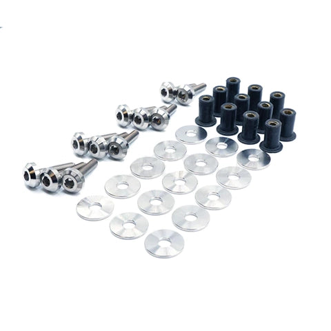 Dress Up Bolts Titanium Hardware Plastic Clip Delete Kit | 2022+ Honda Civic Si (HON-066-Ti-BLK)