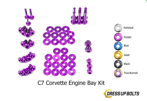 Dress Up Bolts Titanium Engine Bay Kit | 2014-2019 Chevrolet Corvette C7 (CHE-003-Ti)
