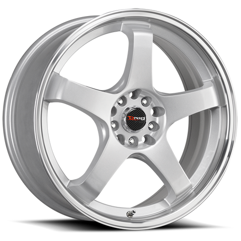 Drag Wheels DR63 Silver w/ Machined Lip 18x8 | 5x100/5x114.3 (DR63188063573S)
